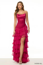 Sherri Hill Tiered Ruffle Skirt Prom Dress 56962