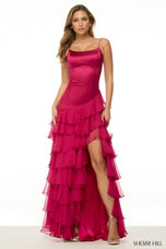 Sherri Hill Tiered Ruffle Skirt Prom Dress 56962