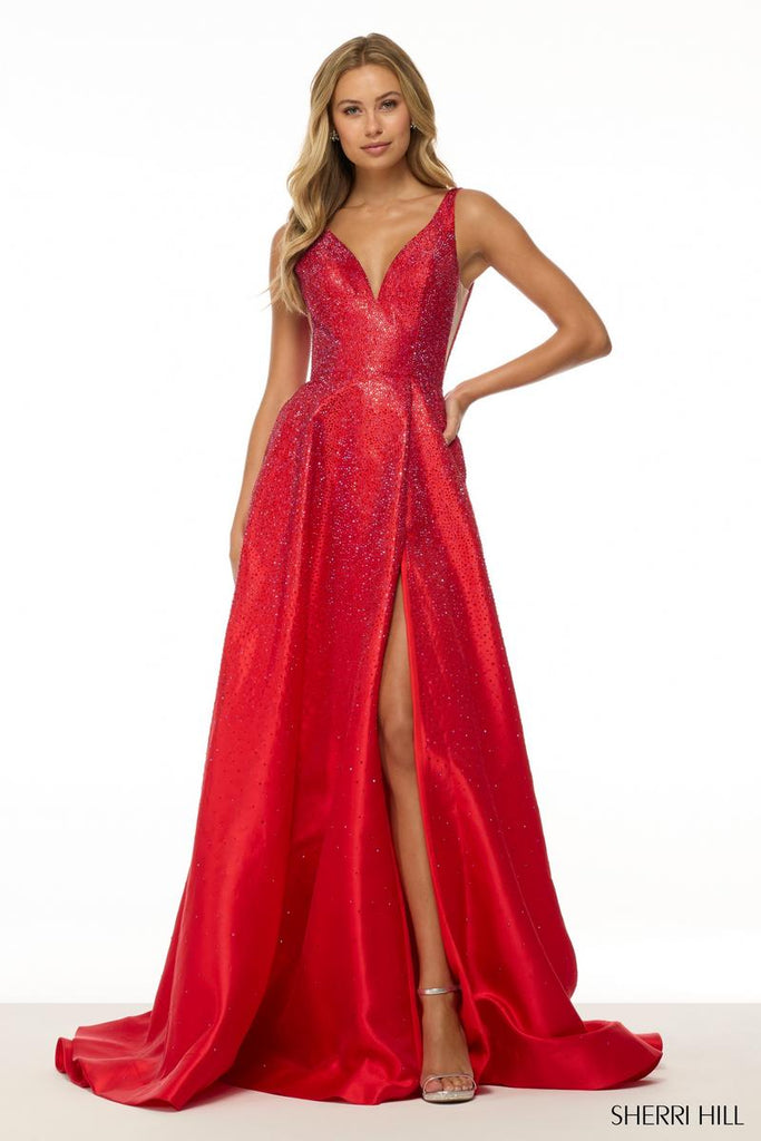 Sherri Hill Heat Stone A-Line Prom Dress 56990