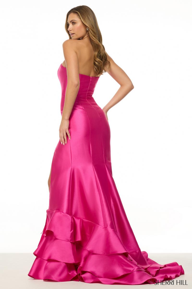 Sherri Hill Ruffle Hem Mikado Prom Dress 57019