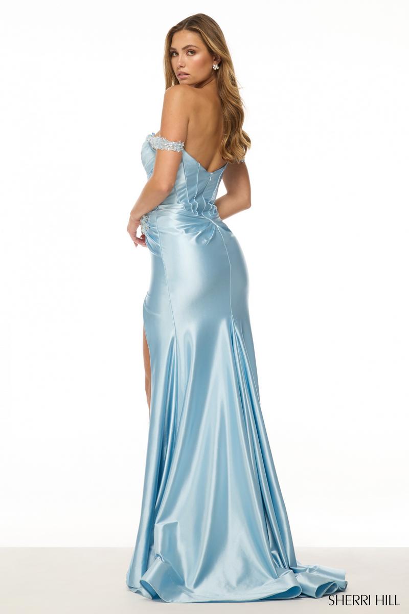 Sherri Hill Cowl Neck Corset Prom Dress 57037