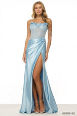 Sherri Hill Pearl Corset Bodice Prom Dress 57044