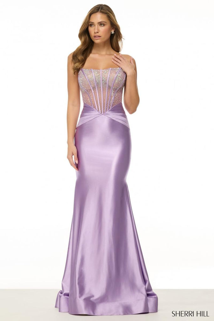 Sherri Hill Exposed Boning Prom Dress 57071