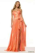 Sherri Hill Strapless Metallic Prom Dress 57080