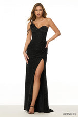 Sherri Hill Strapless Corset Sequin Prom Dress 57087