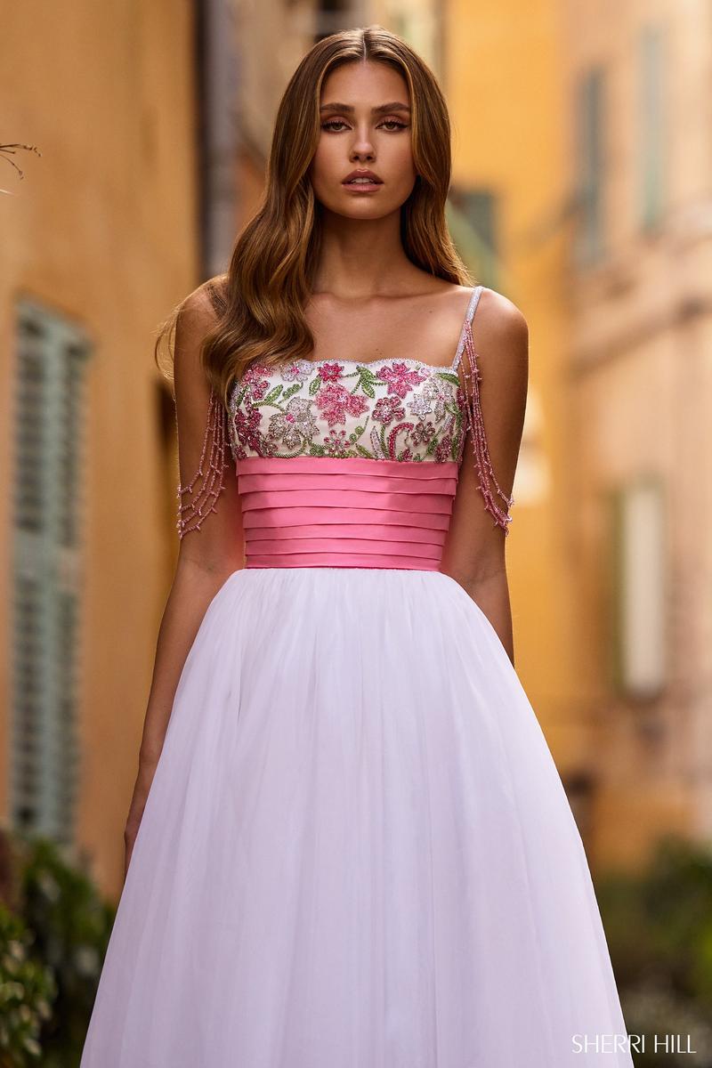 Sherri Hill Romantic Ruffle Hem Prom Dress 57103