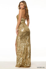 Sherri Hill Halter Keyhole Sequin Prom dress 57111