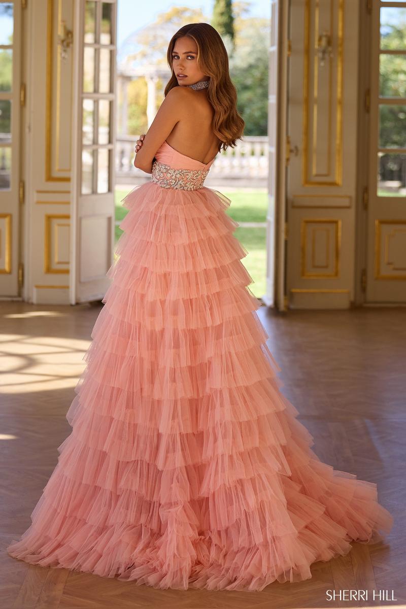 Sherri Hill Strapless Ruffle Prom Dress 57219