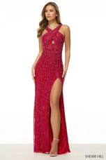 Sherri Hill Beaded Halter Prom Dress 57220