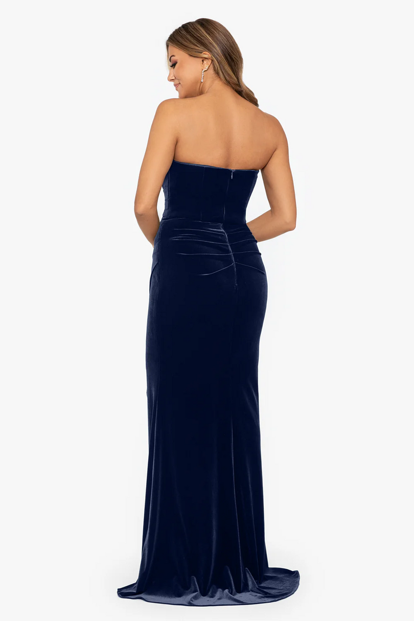 Xscape Evenings "Marion" Velvet Bustier Dress 5258X