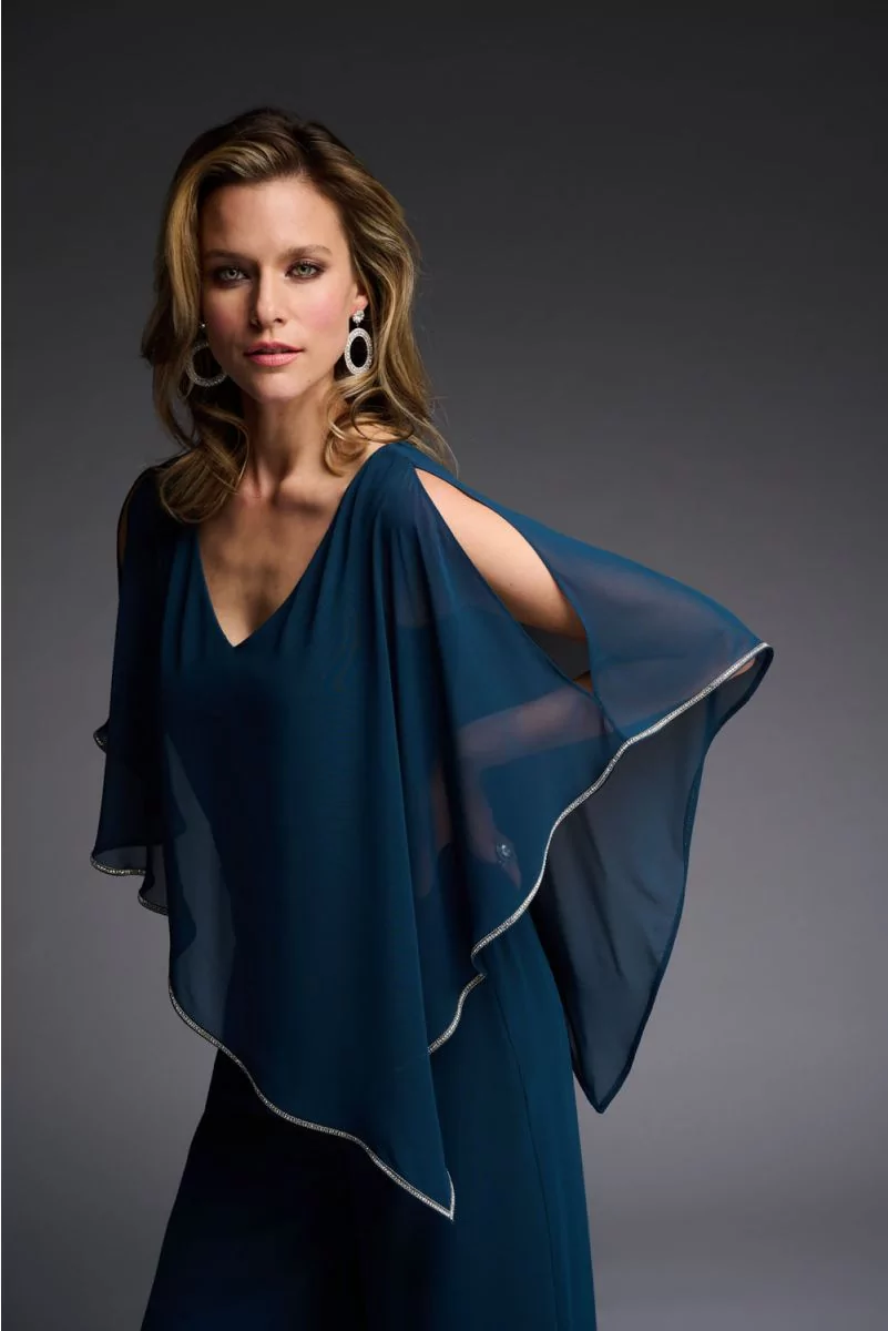 Joseph Ribkoff Asymmetrical Chiffon Tunic 223738