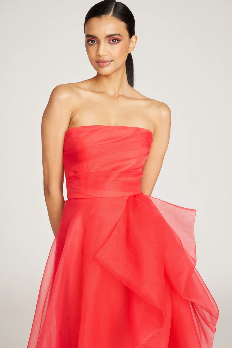 Theia Strapless Draped "Teresa" Evening Gown 8817572