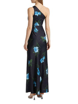 Sachin & Babi "Delphine" One Shoulder Floral Gown