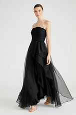 Theia Strapless Draped "Teresa" Evening Gown 8817572