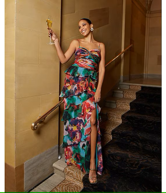 Xscape Evenings Floral Gown 6372X