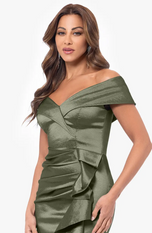 Xscape Evenings Off the Shoulder Taffeta Evening Gown 6416X