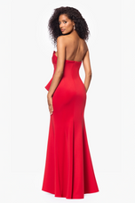 Betsy & Adam Strapless "Fiona" Evening Dress A26851