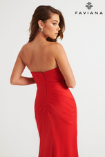 Faviana Strapless Ruched Dress 11268