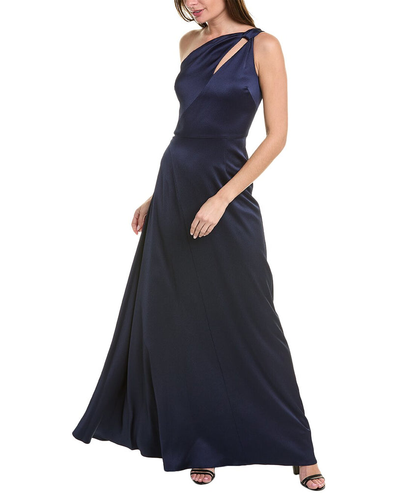 Teri Jon Hammered Satin Evening Gown 239012