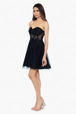 Blondie Nites Corset Homecoming Dress 3793BN