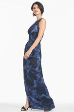 Sachin & Babi "Delancy" Floral One Shoulder Gown