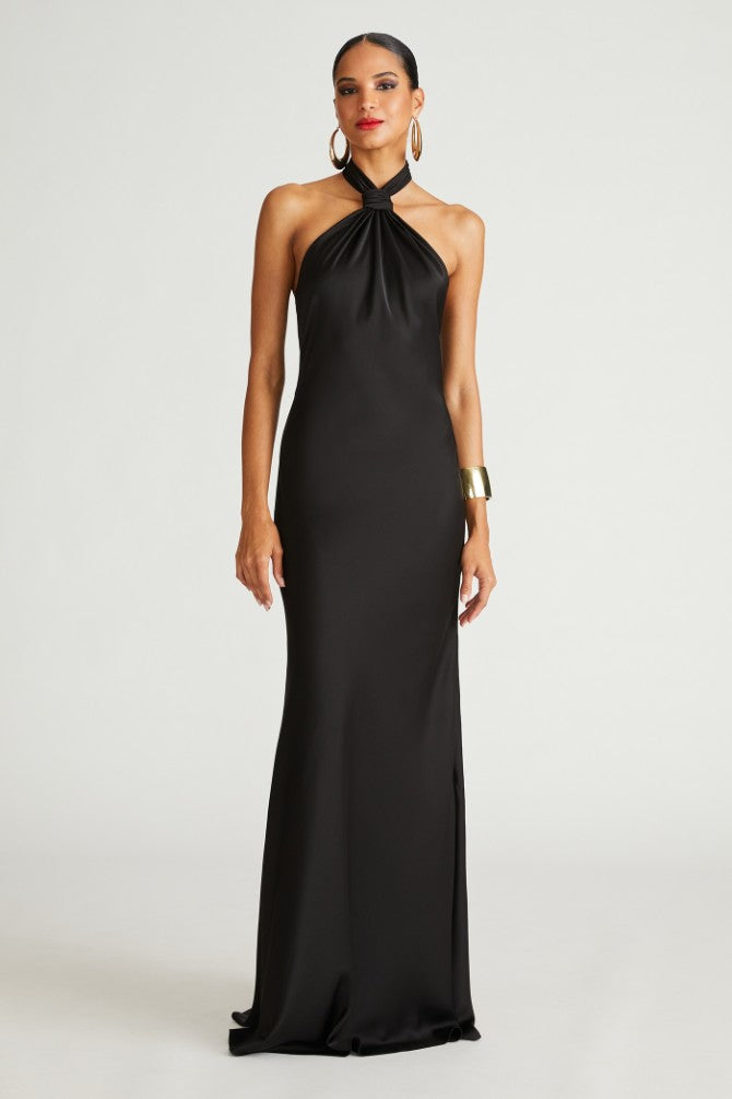 Halston "Emie" Gown In Satin 10111366