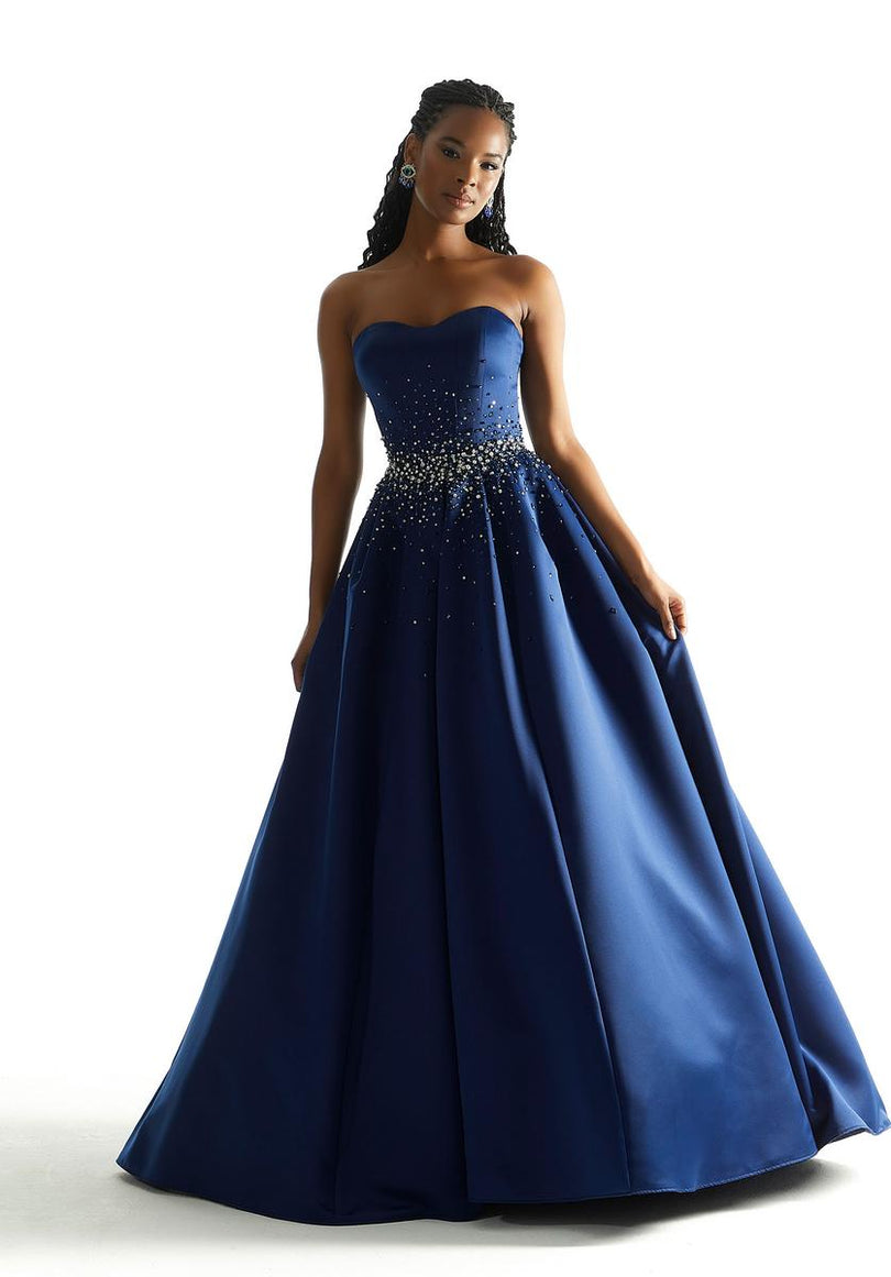 Sherri Hill Strapless High-Low Sequin Tulle Gown 56385 – Terry Costa