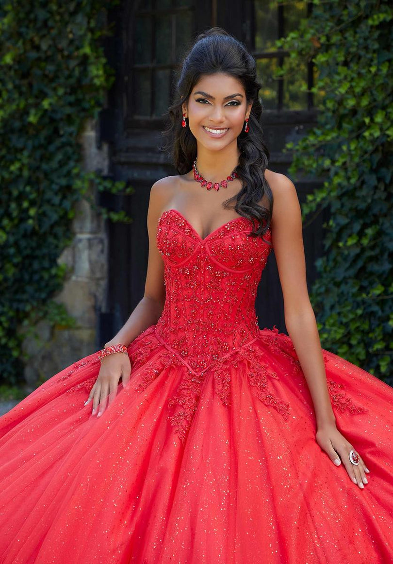 Vizcaya by Morilee Tulle Beaded Quince Dress 89451