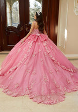 Vizcaya by Morilee 3D Floral Glitter Quince Dress 89475
