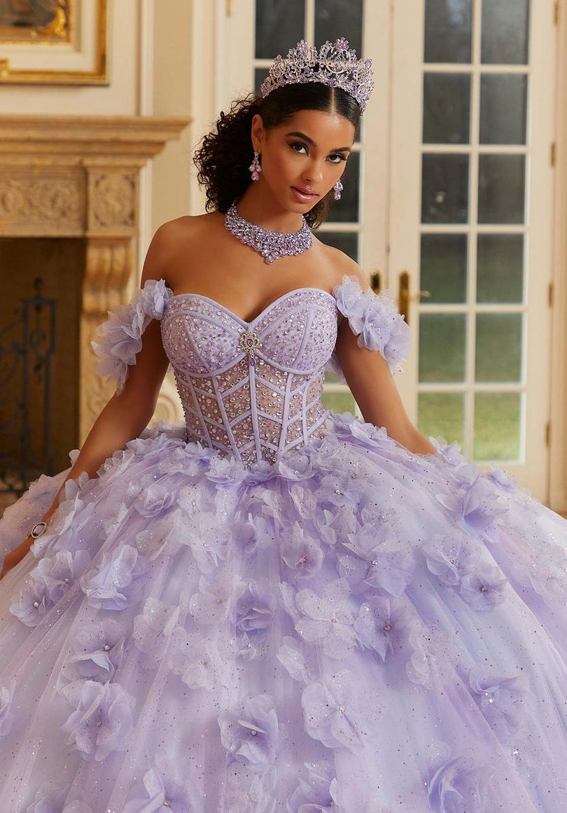 Vizcaya by Morilee 3D Floral Quince Dress 89477