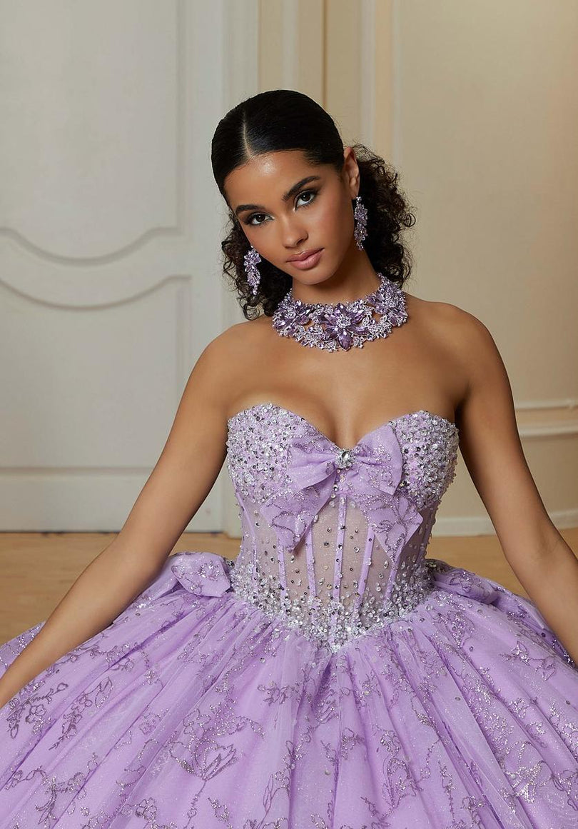 Vizcaya by Morilee Beaded Corset Quince Dress 89478