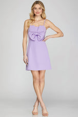 She + Sky Bow Mini Dress SY6689