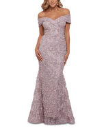 Xscape Evenings "Jill" Off the Shoulder Lace Gown 4618X