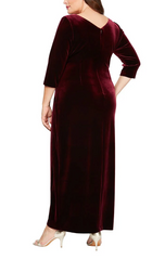 Alex Evenings Velvet Evening Dress 84918583