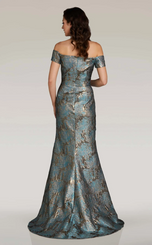 Gia Franco by Feriani Metallic Brocade Evening Dress 12378