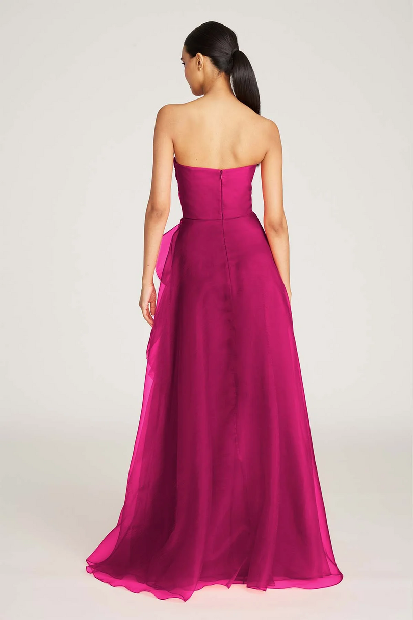 Theia Strapless Draped "Teresa" Evening Gown 8817572