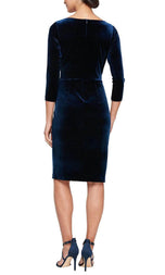 Alex Evenings Short Velvet Sheath Dress 8191938