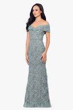 Xscape Evenings "Jill" Off the Shoulder Lace Gown 4618X