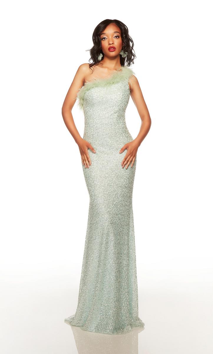 Green and outlet silver gown