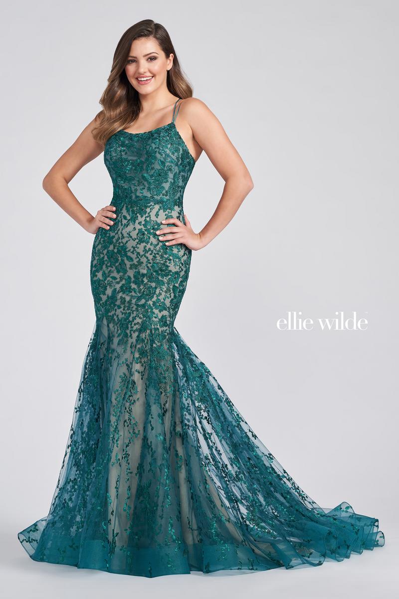 Ellie Wilde Fit and Flare Prom Dress EW122032 - B